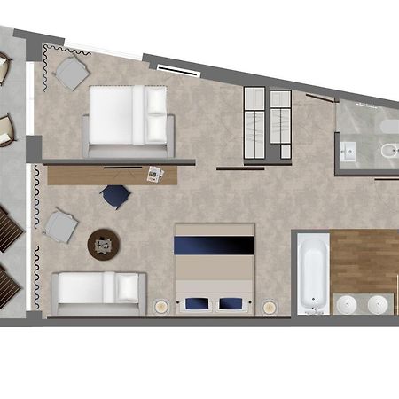 Luxury Hotel Riva Malinska Exterior foto Floorplan of a typical hotel room