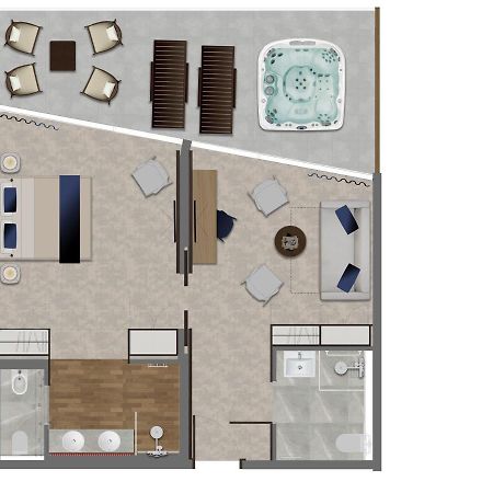 Luxury Hotel Riva Malinska Exterior foto Floorplan of a typical suite