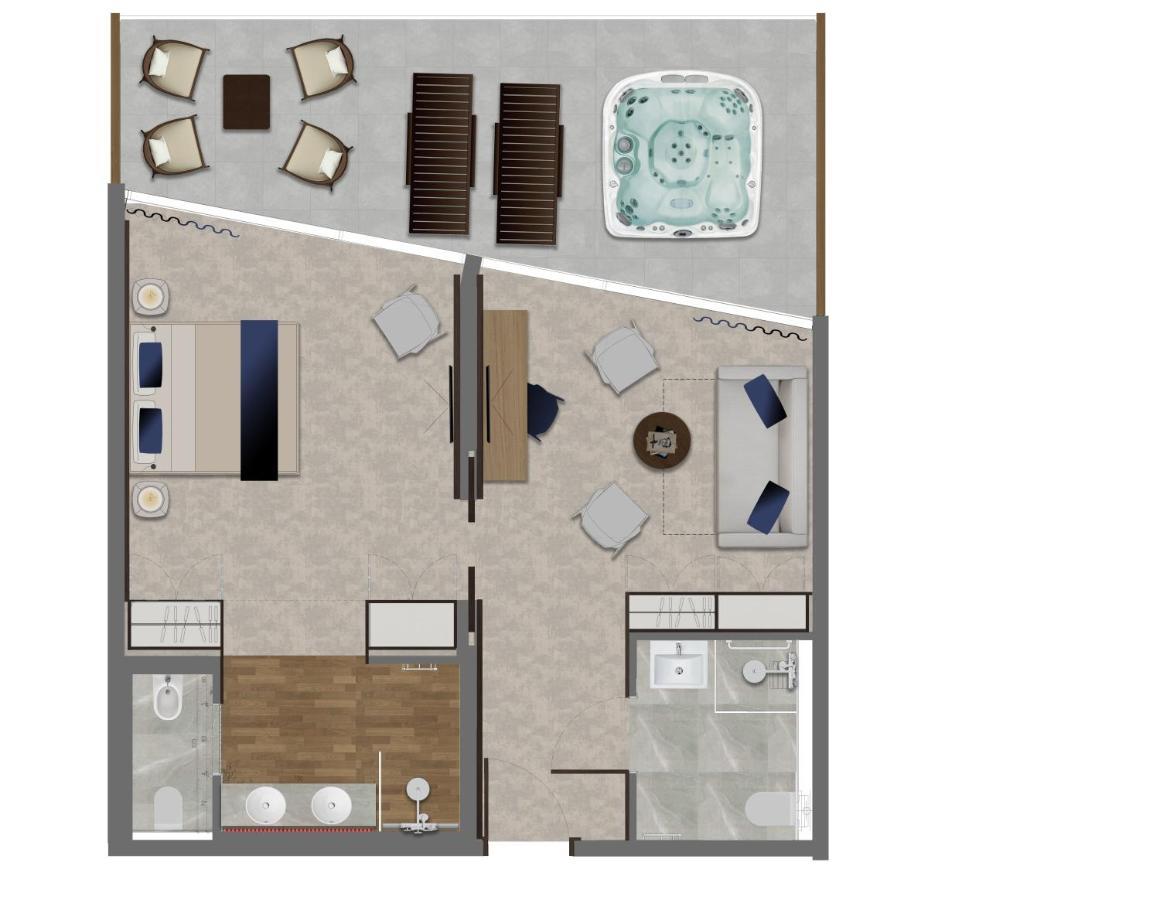 Luxury Hotel Riva Malinska Exterior foto Floorplan of a typical suite